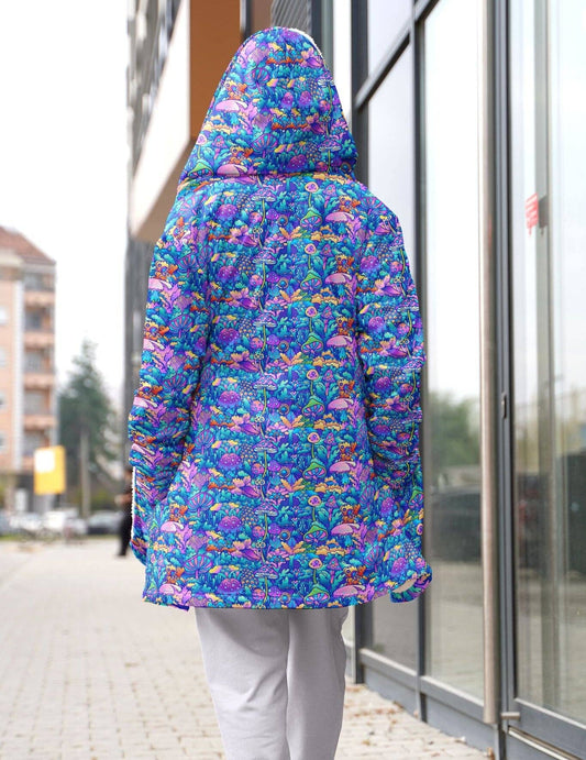 Psychedelic Mushrooms Sherpa Cloak | Recycled Performance Fleece | Manifestie