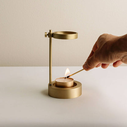 Brass Resin Incense Burner | Satin Brass