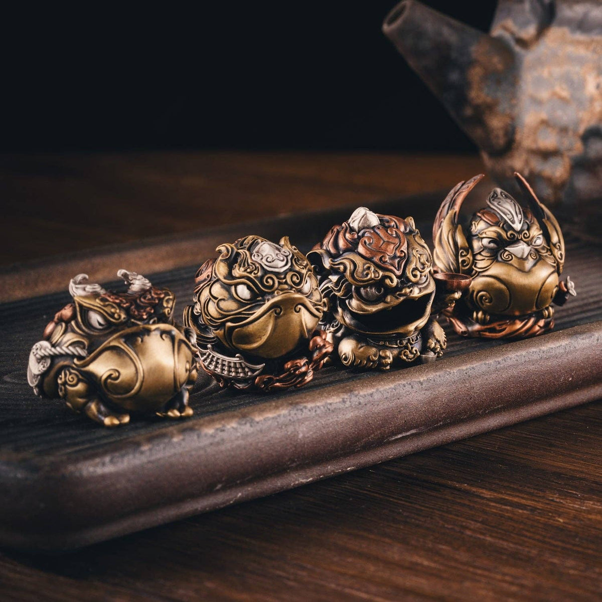 Mini Toad Statue | Brass, Copper & Sterling Silver | Coppertist.Wu