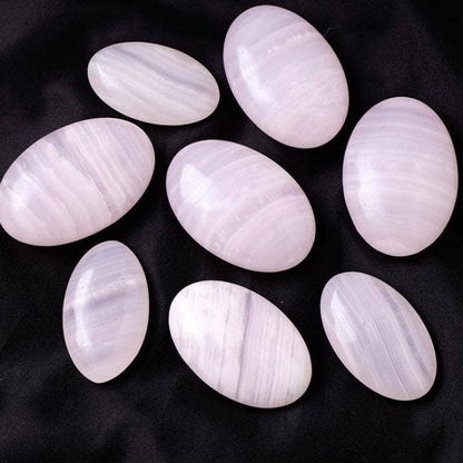 Pink Calcite Palm Stone | Stone of Compassion & Emotional Healing