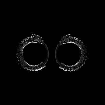 Ouroboros Snake Earrings | Coppertist.Wu