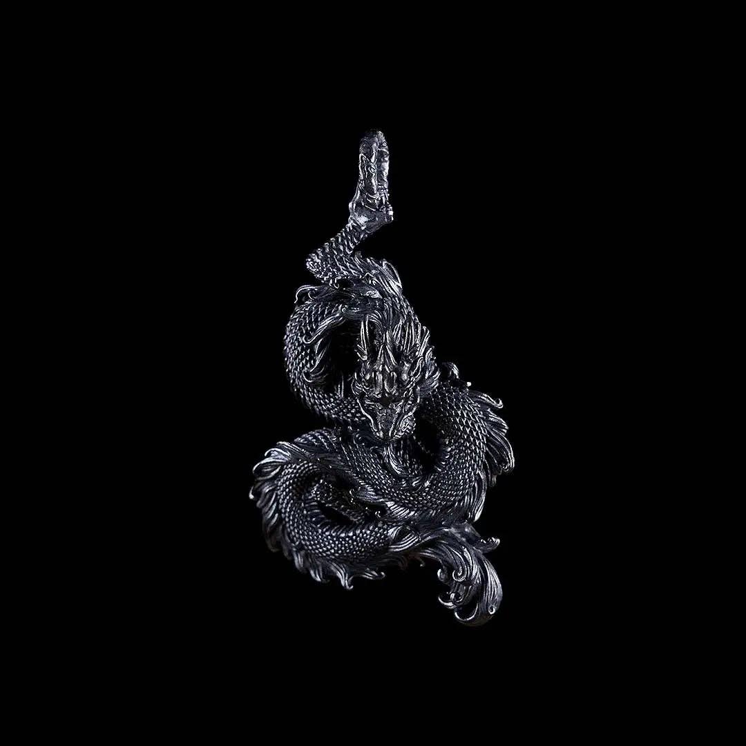 Oriental Dragon Pendant | Solid Brass | Coppertist.Wu