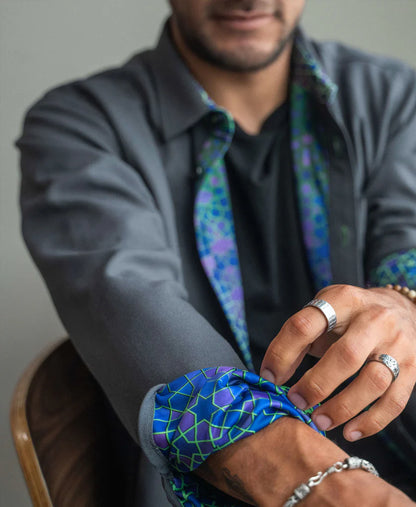 Mysterio Lined Button Down Shirt | Streetwear | Threyda