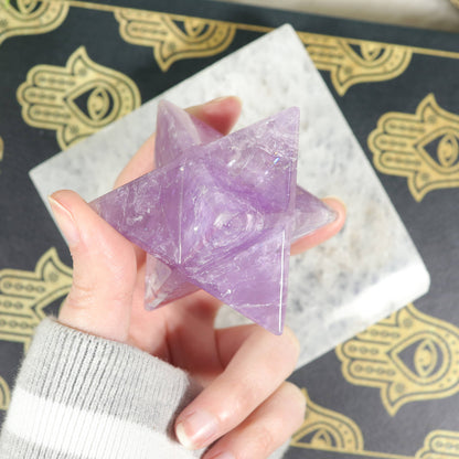 Amethyst Merkaba | Sacred Geometry for Intuition & Protection