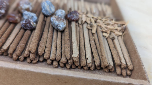 Black Copal Incense Stick | Hand-Rolled Resin Incense (Single)