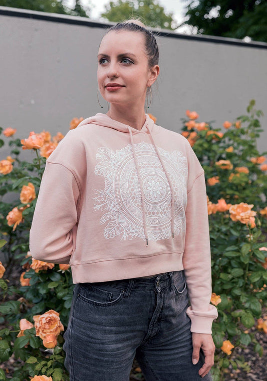 Mandala Remix Crop Hoodie | Cassady Bell Art Hoodie