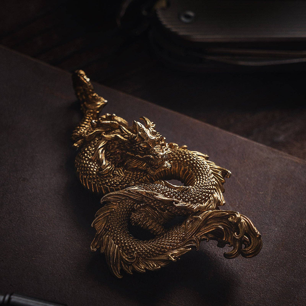Oriental Dragon Pendant | Solid Brass | Coppertist.Wu