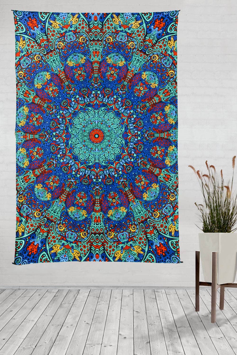 Blue Burst 3D Tapestry | Chris Pinkerton Visionary Art