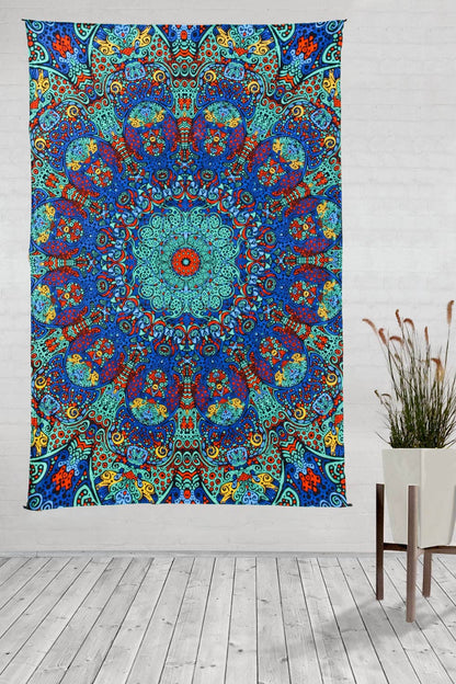 Blue Burst 3D Tapestry | Chris Pinkerton Visionary Art