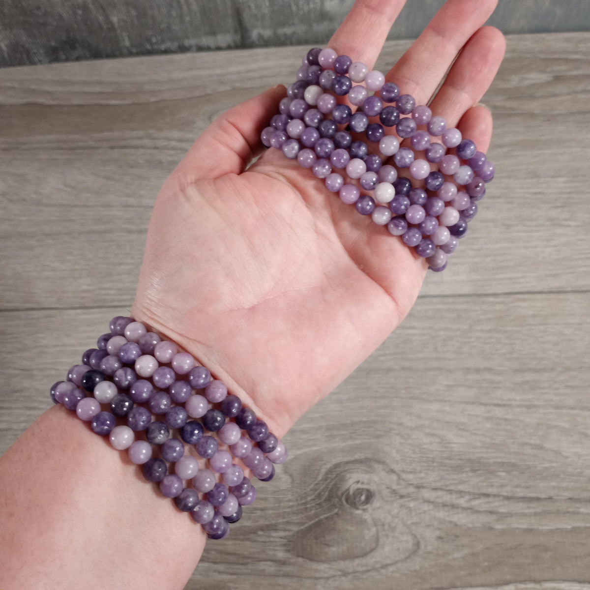 Gemstone Beaded Stretch Bracelet | 6mm Crystal Beads
