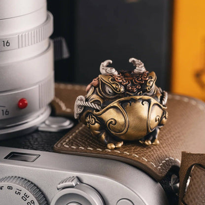 Mini Toad Statue | Brass, Copper & Sterling Silver | Coppertist.Wu