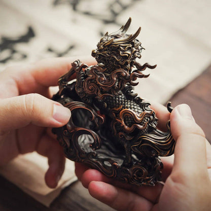 Kirin Statue | Brass, Copper & Sterling Silver | Coppertist.Wu