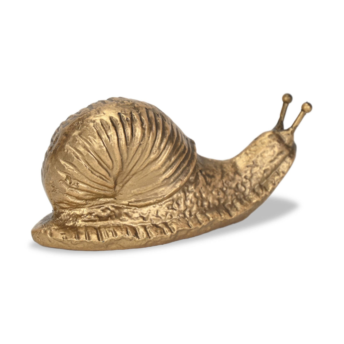 Verdor Golden Snail | Cast Iron Decorative Sculpture