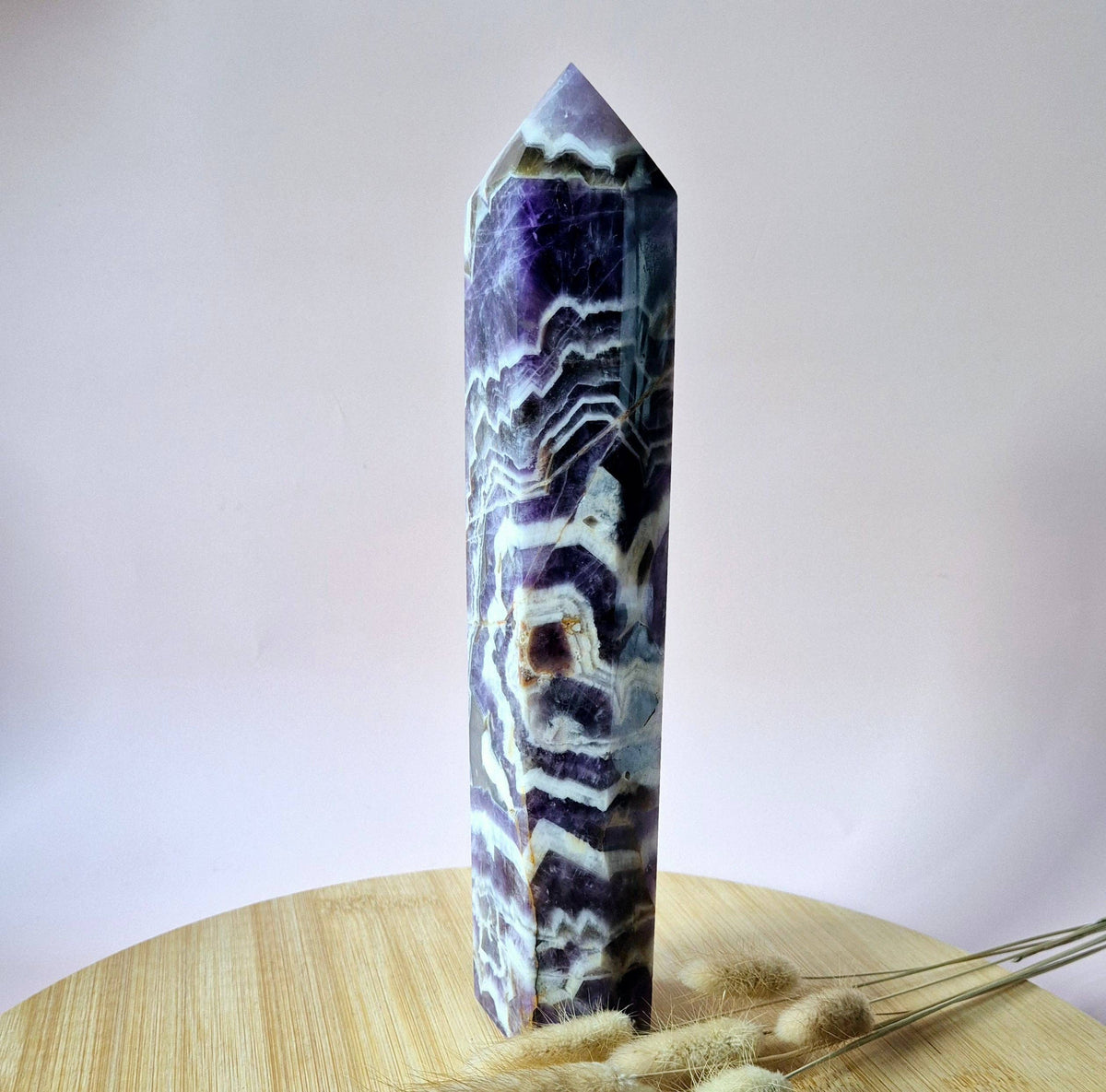 Dream Chevron Amethyst Tower | Crystal for Intuition & Dreamwork
