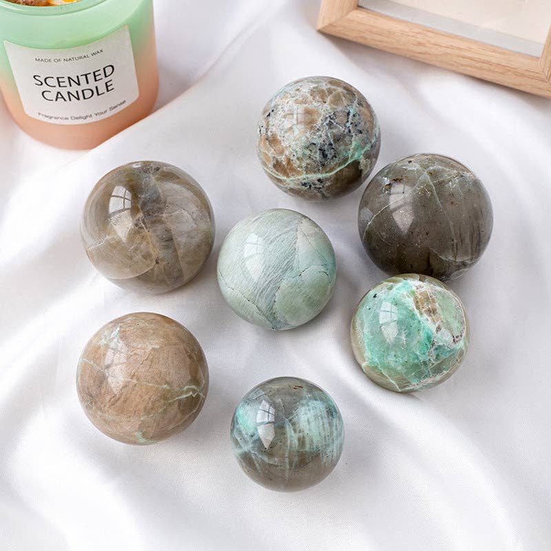 Green Moonstone Sphere | Crystal for Emotional Balance