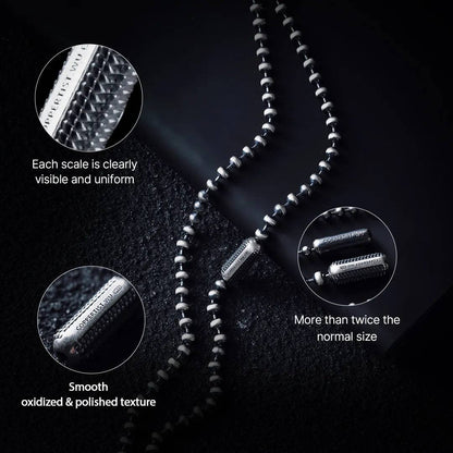 Snake Scale Clasp Necklace | Sterling Silver | Coppertist.Wu