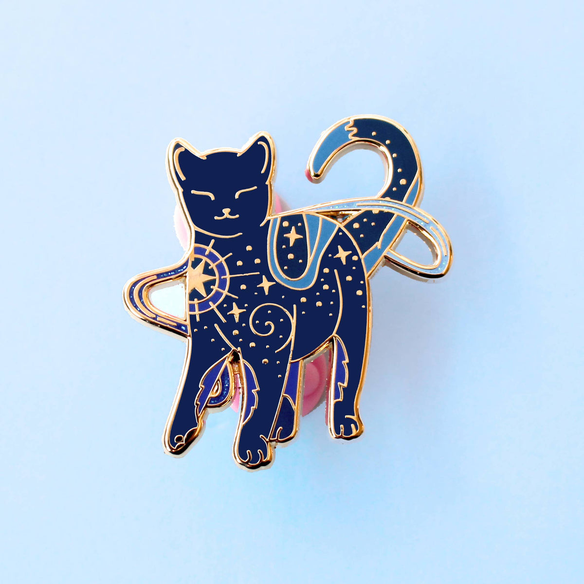 Star Cat Enamel Pin | Celestial Cat Hard Enamel Pin