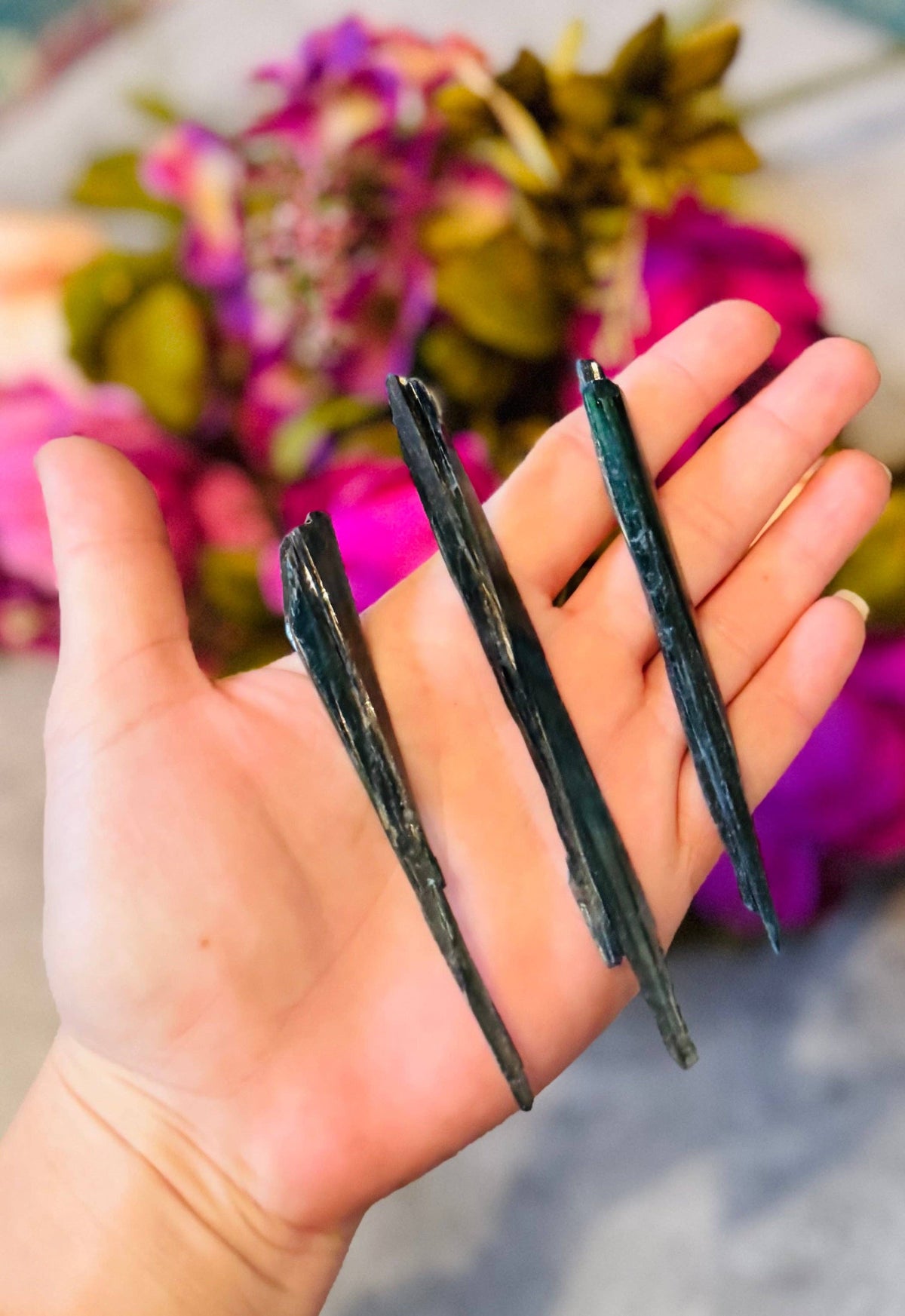 Raw Green Vivianite Blades from Brazil | Rare Healing Crystal