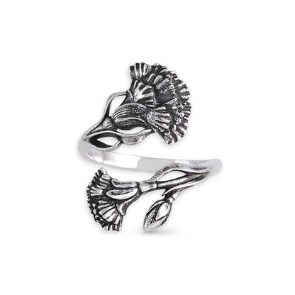 Birth Flower Rings | Sterling Silver Adjustable