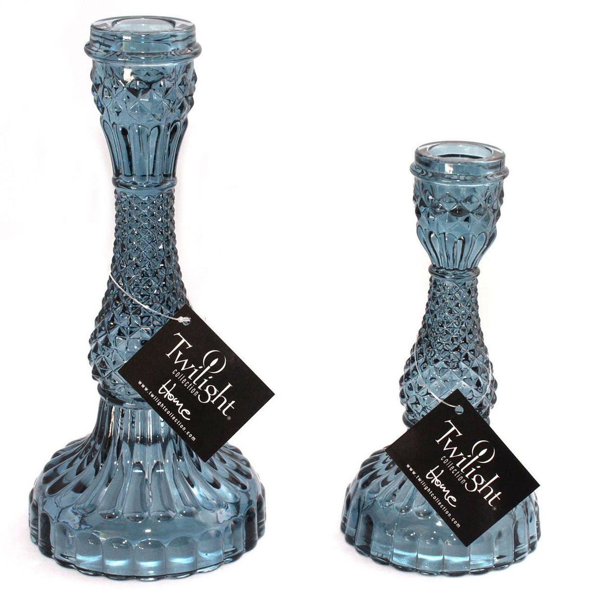 Bella Candle Holder | Petrol Glass & Elevated Form