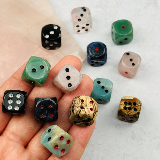 Sodalite Crystal Gemstone Dice | Hand-Carved Gaming Die
