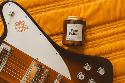 Free Fallin’ Music Inspired Soy Candle | Peach, Blood Orange & Goji Berry