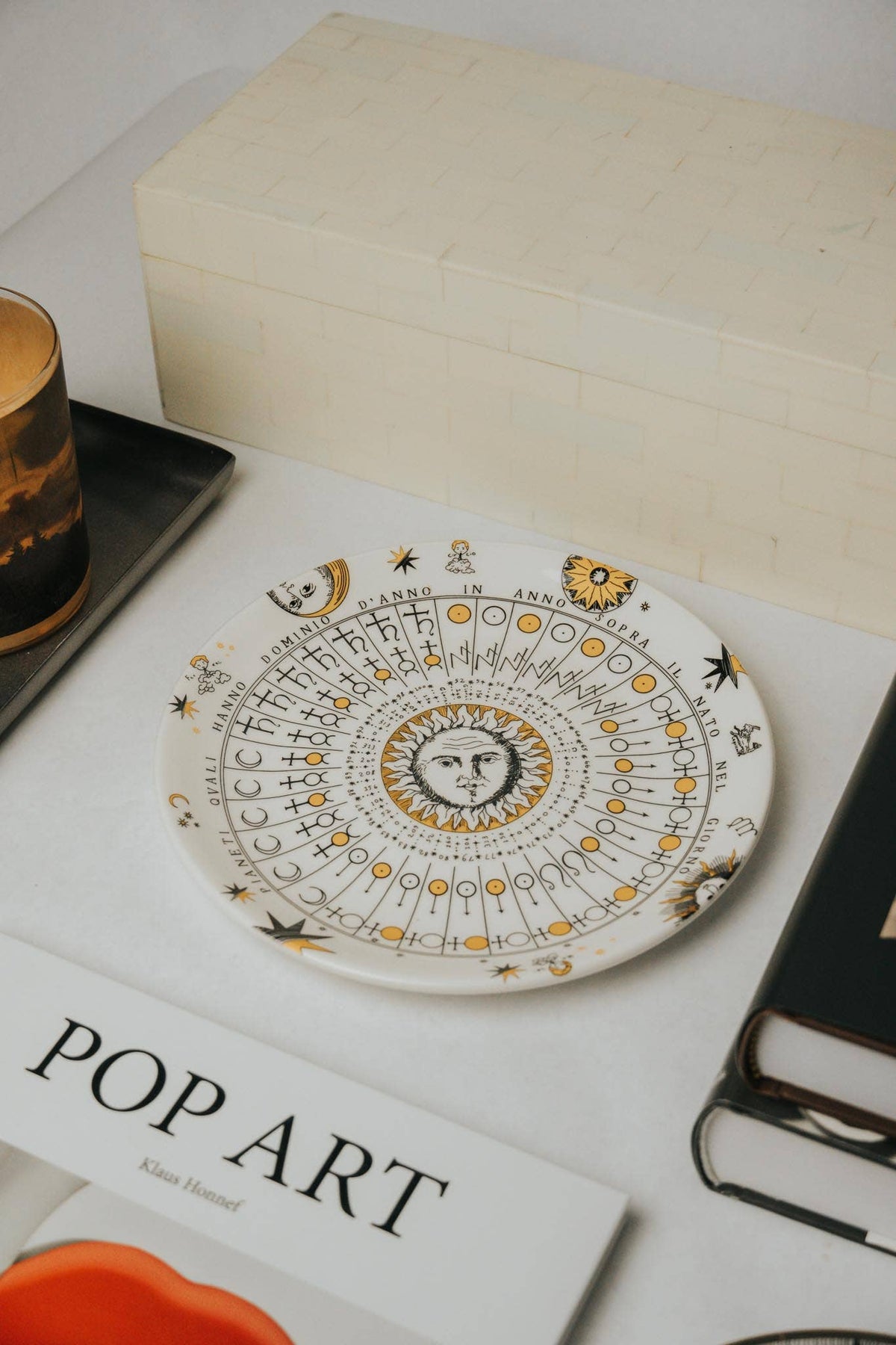 Solar Oracle Ceramic Plate | Celestial Catchall Dish