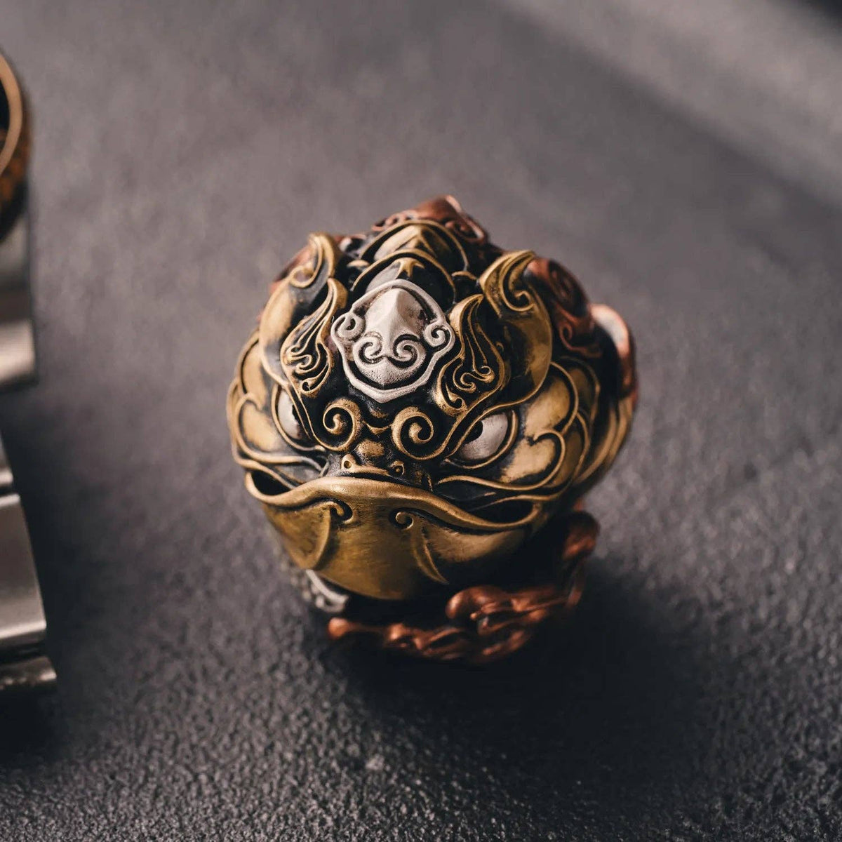 Mini Koi Fish Statue | Brass, Copper & Oxidized Silver | Coppertist.Wu