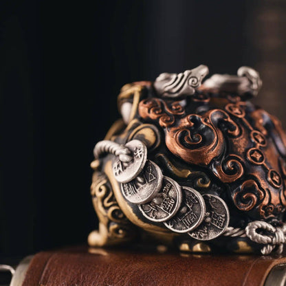 Mini Toad Statue | Brass, Copper & Sterling Silver | Coppertist.Wu