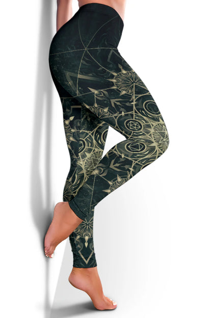 Elements of Sacred Geometry Mystical Leggings | Mandalazed