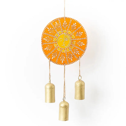Henna Treasure Sun Bell Wind Chime | Artisan Sun Chime