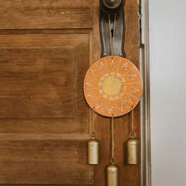 Henna Treasure Sun Bell Wind Chime | Artisan Sun Chime