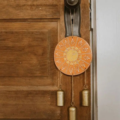 Henna Treasure Sun Bell Wind Chime | Artisan Sun Chime