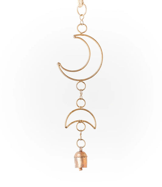 Indukala Moon Phase Bell Chime | Lunar Crescent Chime