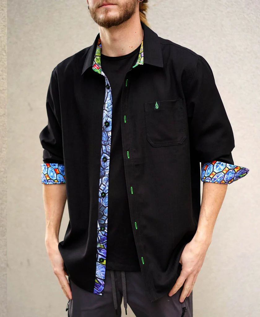 Jewel Being Button Down Shirt | Alex Grey & Allyson Grey | Threyda