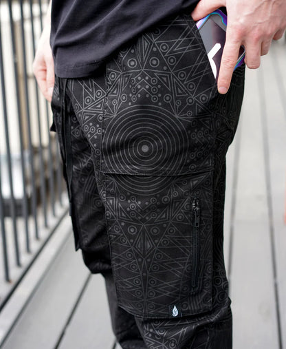 Nomadic Cargo Joggers | Geometric Utility Joggers | Threyda