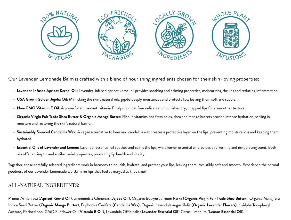 Small Batch Botanical Lip Balm | Rachel Beyer