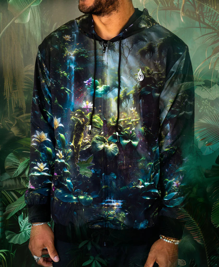 Medicine Buddha Zip Hoodie | Abzzolum & Liquid Bloom Art | Threyda