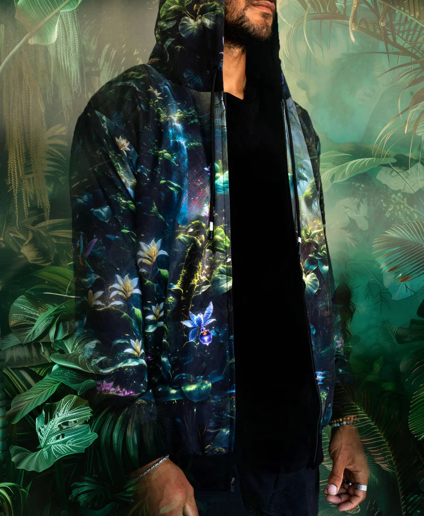 Medicine Buddha Zip Hoodie | Abzzolum & Liquid Bloom Art | Threyda