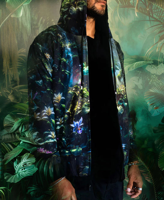 Medicine Buddha Zip Hoodie | Abzzolum & Liquid Bloom Art | Threyda