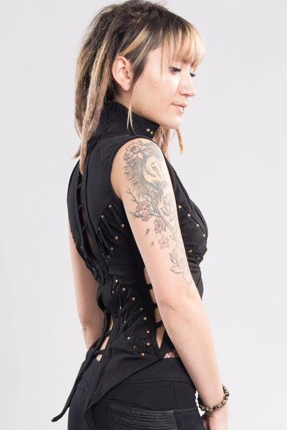 Mandala Vest Twist | Organic Cotton Wrap Vest | Anahata Designs