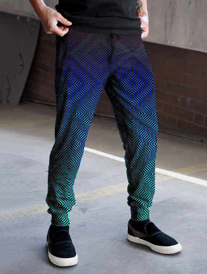Maze Stretch Joggers | Performance Artwear Joggers | Threyda