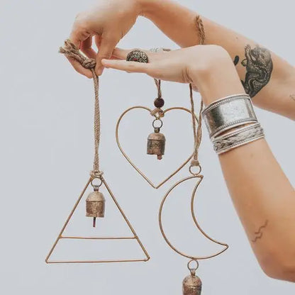 Air Element Moon Bell Wind Chime | Celestial Garden Chime