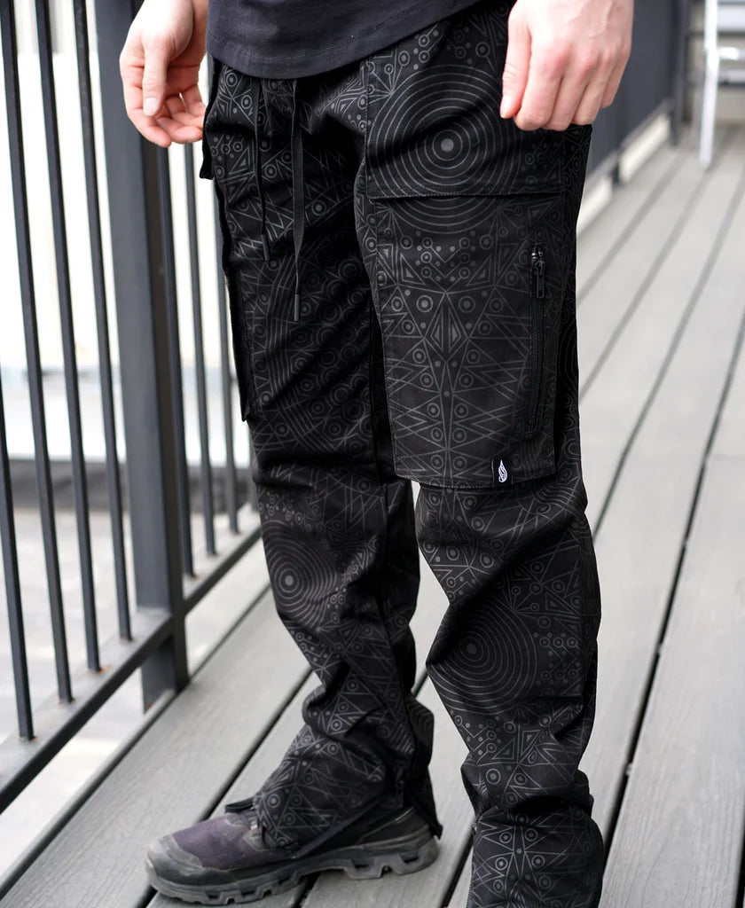 Nomadic Cargo Joggers | Geometric Utility Joggers | Threyda