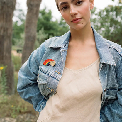 Bala Mani Beaded Rainbow Brooch Pin | Handmade Fair Trade