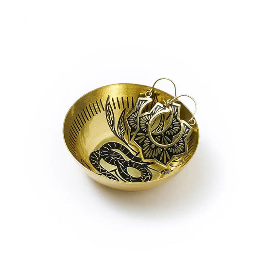 Saanp Snake Ring Dish | Brass Jewelry Catchall