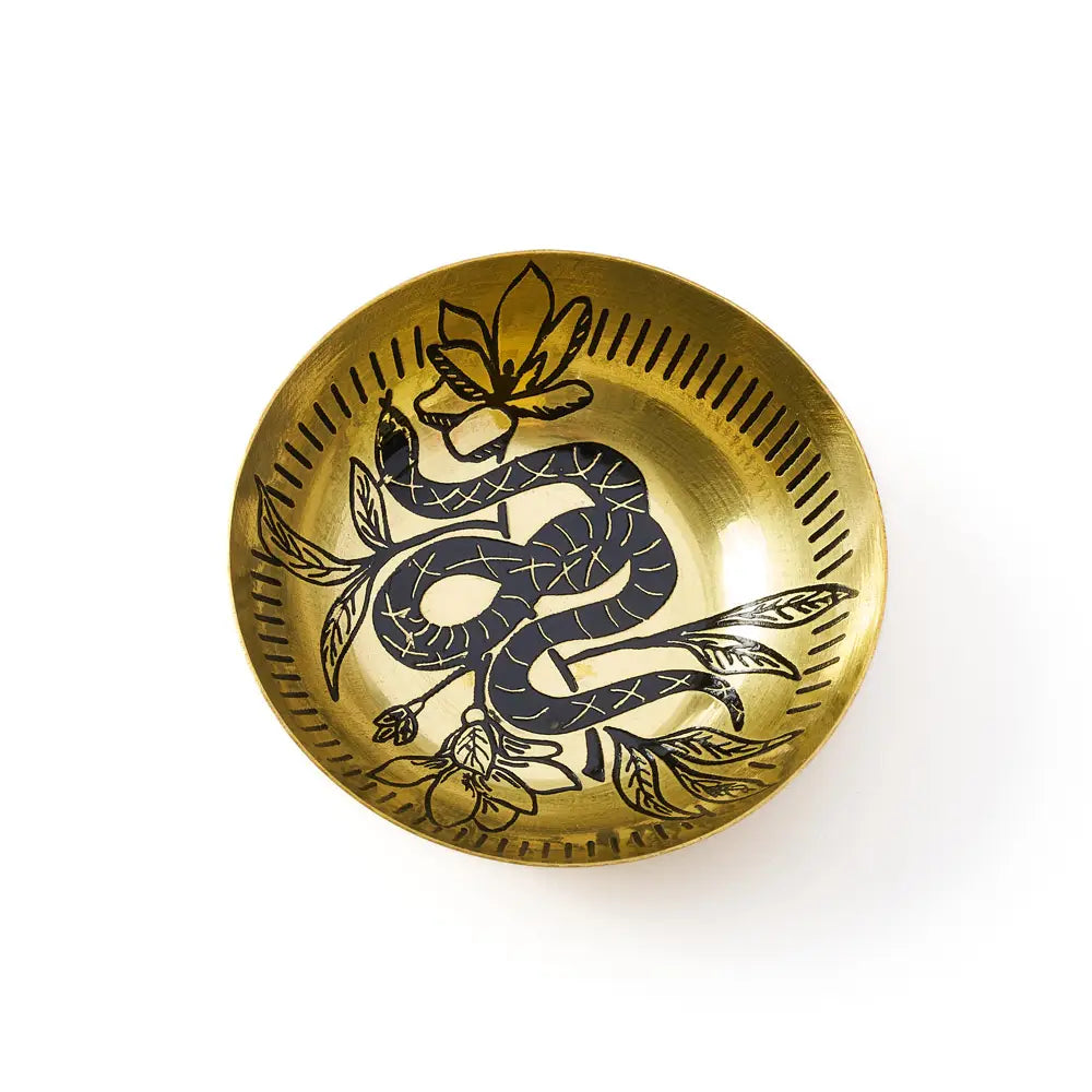 Saanp Snake Ring Dish | Brass Jewelry Catchall