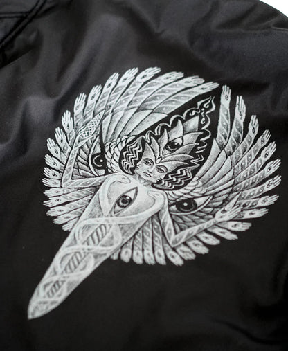 Vajra Being Funnel Neck Bomber Coat | Alex Grey | Threyda
