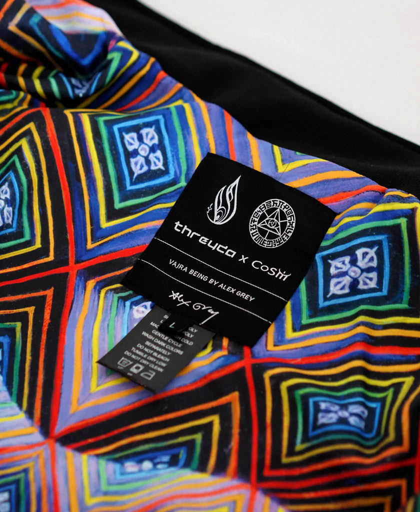 Vajra Being Funnel Neck Bomber Coat | Alex Grey | Threyda