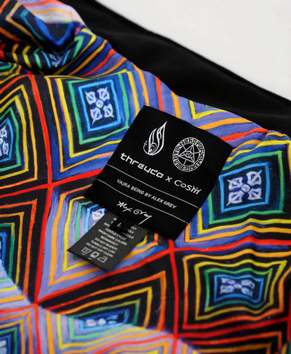 Vajra Being Funnel Neck Bomber Coat | Alex Grey | Threyda